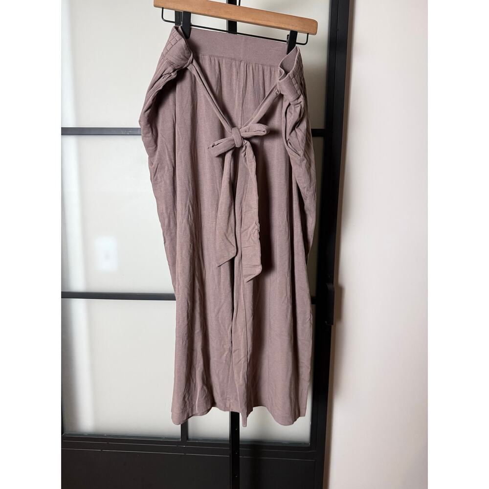 AnyBody Loungewear Cozy Knit Wide Leg Cropped Pants Size 1X